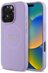 Husa pentru iPhone 16 Pro Max - Guess Saffiano MagSafe GUHMP16XPSAHMCU - Purple 