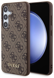 Husa pentru Samsung Galaxy S24 - Guess Hardcase 4G Metal Gold Logo GUHCS24SG4GFBR - Brown 