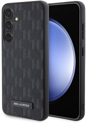 Husa pentru Samsung Galaxy S24 - Karl Lagerfeld Saffiano KLHCS24SSAKLHPK - Mono Metal Logo 