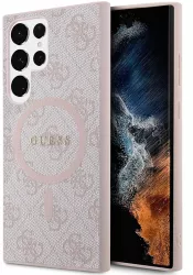 Husa pentru Samsung Galaxy S24 Ultra - Guess 4G Collection Leather MagSafe GUHMS24LG4GFRP - Pink 
