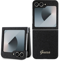 Husa pentru Samsung Galaxy Z Flip6 - Guess Glitter Script GUHCZF6HGGSHK - Black 