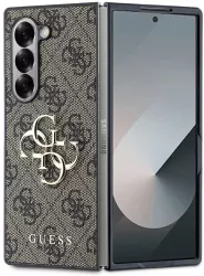 Husa pentru Samsung Galaxy Z Fold6 - Guess Leather 4G Metal Logo GUHCZFD64GMGBR - Brown 