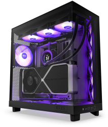 Carcasa acvariu NZXT H6 Flow RGB Middle Tower ATX/mATX/mITX Black 
