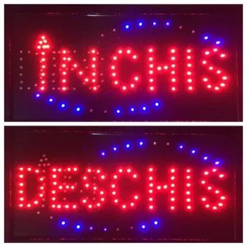 PANOU LED Afisare Deschis - Inchis cu buton pentru schimbare mesaj 