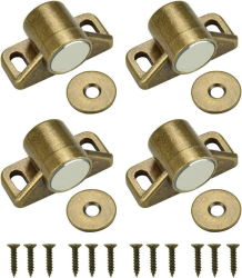 Set 4 magneti pentru usa dulap Inox/Aliaj zinc Auriu 
