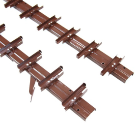 Pergolino12 - Culoare Maro - Feronerie metalica pentru 12 lamele orientabile - Jaluzele de terasa - DIY - Culoare Maro 