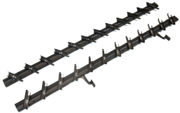 Sistem cu glisiere metalice - Negru - pentru 12 lamele orientabile - Jaluzele de terasa - DIY - Culoare Negru - PergoLino12 - culoare negru 
