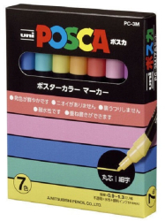 Posca Paint Marker 7 Culori PC-3M Pastel Set 