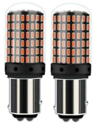 Set 2 becuri auto 1157 BAY15D 2 faze lumina rosie P21/5W 12V 