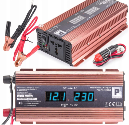 Convertor de tensiune auto Invertor tensiune LCD 12V 1200W Powermat 