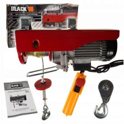 Electropalan Macara Electrica 800 Kg Palan Electric 220V troliu Black 
