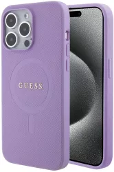 Husa pentru iPhone 15 Pro - Guess Saffiano MagSafe GUHMP15LPSAHMCU - Purple 