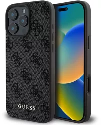 Husa pentru iPhone 16 Pro - Guess Hardcase 4G Classic GUHCP16LG4GFGR - Black 