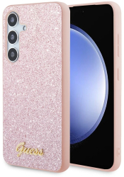 Husa pentru Samsung Galaxy S24 Plus - Guess Glitter Script GUHCS24MHGGSHP - Pink 