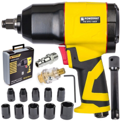 Pistol Pneumatic de Impact cu Accesorii Powermat 775 - max 1550 Nm Patrat 1/2 