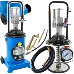 Pompa de gresat pneumatica gresor pneumatic 12L furtun 4M Baug 