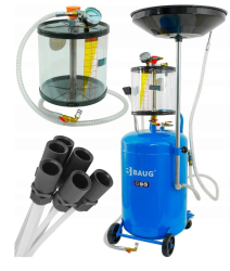 Recuperator pentru ulei uzat cu golire pneumatica vas control cantitate 65 L Baug 