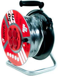 Rola cablu electric prelungitor 50M cadru metalic 3x2.5 Vertex