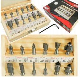 Set 12 Freze Profesionale pentru Freza Oberfreza Prindere 8mm Verke 