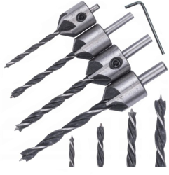 Set 4 burghie pentru lemn 45 grade 3-93mm Powermat 