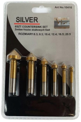 Set 6 freze conice cu tija ambore Silver 
