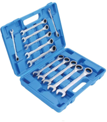 Set chei combinate cu clichet 12 piese 8-19 mm Satra 