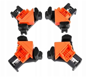 Set de 4 cleme de colt cu strangere rapida 5-22mm si unghi ajustabil de 45° 90° Silver 