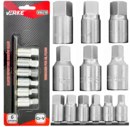 Trusa de chei pentru buson / dop baie ulei 8 10 12 14 mm Verke 