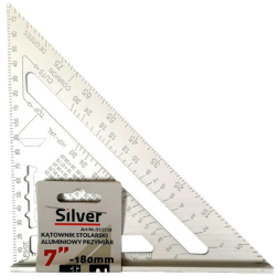 Vinclu pentru tamplarie si masurare a capriorilor grinzilor de sustinere si panourilor 185x180x255 mm Silver 