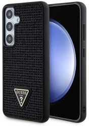 Husa pentru Samsung Galaxy S24 Plus - Guess Rhinestone Triangle GUHCS24MHDGPPK - Black 