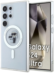 Husa pentru Samsung Galaxy S24 Ultra - Karl Lagerfeld IML Luxury MagSafe KLHMS24LHGKCNOT - Transparent Karl&Choupette 