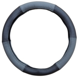 Husa Volan Din Piele Naturala Perforata Gri 37-39 cm 