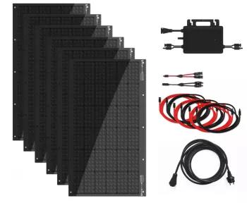 Kit panouri solare flexibile pentru balcon Technaxx TX-270 600W 1 x microintervor Wi-Fi On grid uz rezidential negru