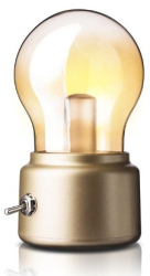 Lampa LED Decorativa sub forma de Bulb Retro pentru interior Bej/ Transparent lumina Calda Flippy 