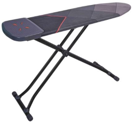 Masa de calcat Premium Harbinger® Alfboard Pentru fier si statie de calcat Suprafata 43X150 cm Inaltime ajustabila 60-90 cm Multicol 