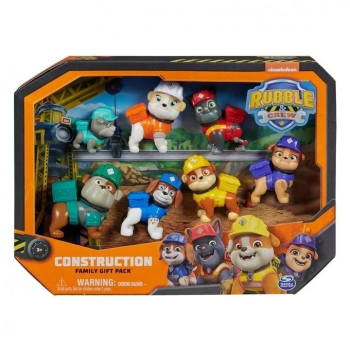 Set figurine Paw Patrol - Construction Family Rubble si echipa 