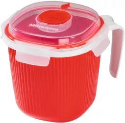 Vas cu capac pentru microunde Xavax rosu 0.7L 