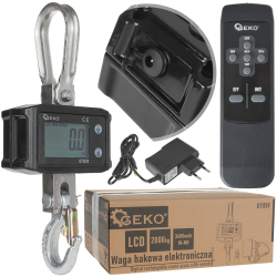 Cantar electronic pentru depozit cu telecomanda capacitate maxima 2000 kg Geko G71159