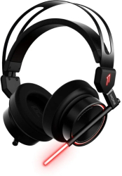 Casti Gaming 1MORE Spearhead VR 7.1 Stereo Surround microfon cu anulare zgomot de fond Lumini Led pentru PC PS4 Xbox Negru