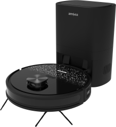 Aspirator robot amXea G6RM Negru-Gri colector de praf automat extern navigare laser Wi-Fi app smart memory multi-suprafete curatare us 