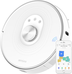 Aspirator robot amXea L8 Alb 1900-2700Pa navigare laser LDS smart memory Wi-Fi app multi-suprafete curatare umeda si uscata senzor di 