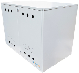 Firida 60x80x50 cm Proconstructo Group cutie pentru contor de gaz si regulator gri din tabla cu 2 usi fara orificii tevi 