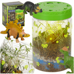 Kit de terariu cu lumini LED pentru copii 3 dinozauri accesorii incluse 10 x 10 x 16 cm 