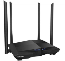 Router Tenda AC6 1200 Mgb/s Gaming si UHD streaming 4 antene 5G wireless puternic dual-band negru 