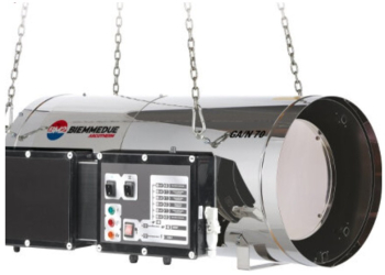 Tun de caldura SUSPENDAT cu ardere directa GA/N 70 BIEMMEDUE putere 71kW debit aer 4700mcb/h GAZ METAN 
