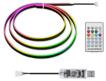 Banda ambientala acrilica Symphony cu LED 110CM alimentare USB 