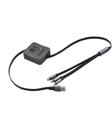 Cablu de date/incarcare USB 3 in 1 retractabil 1.2m QSJ100 