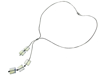 Colier argint asimetric cu opalit GlamBazaar 45 cm cu Opal Translucid tip colier de argint 925 cu pietre naturale 