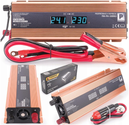Convertor de tensiune auto Invertor tensiune LCD 24V 2200W Powermat 