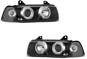 Faruri ANGEL EYES BMW Seria 3 E36 Coupe 90-99 Negru LPBM04 
